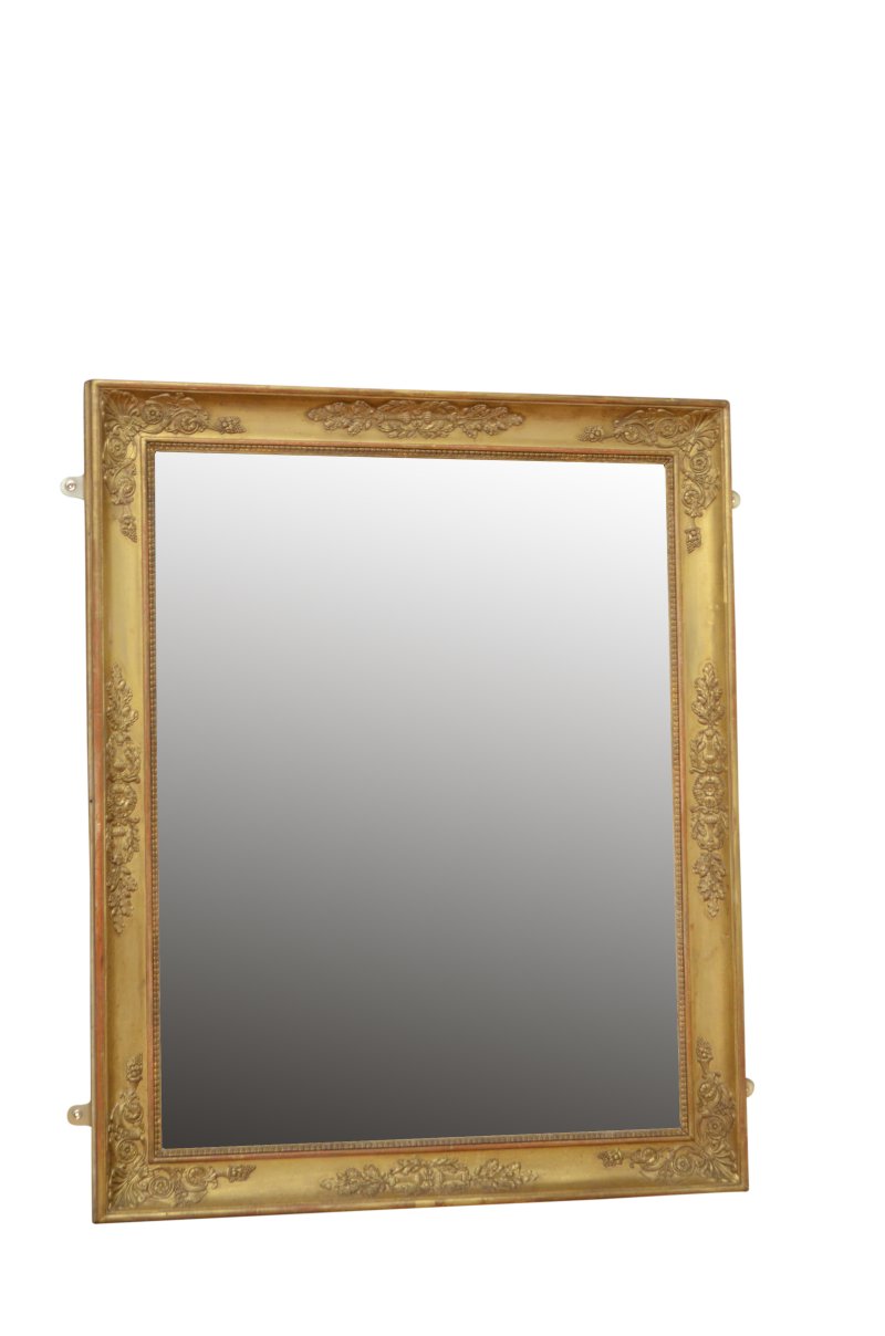 French Napoleonic Giltwood Wall Mirror H100cm